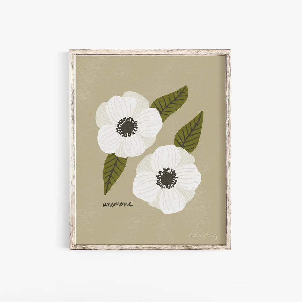 Anemone Flower Wall Art Print