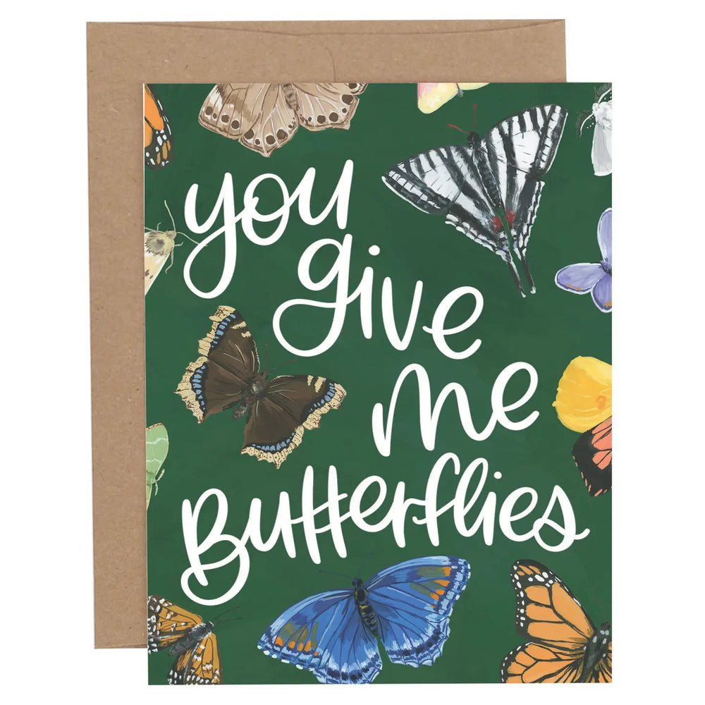 You Give Me Butterflies Anniversary Greeting Card