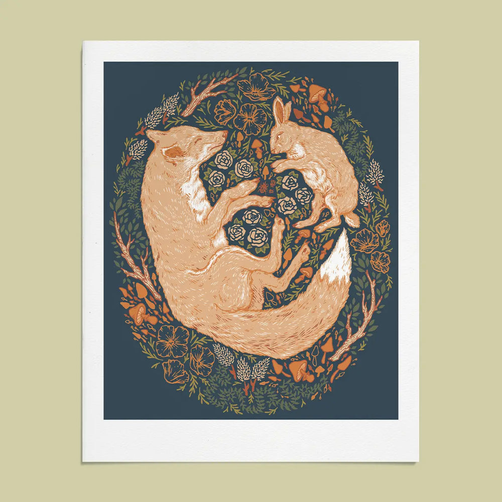 Fox and Hare Print