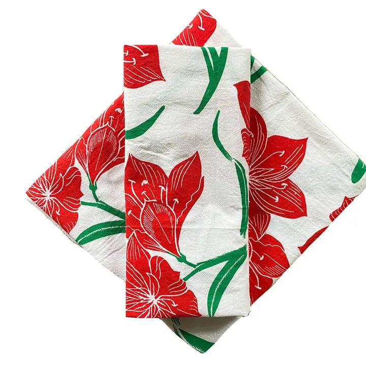 Amaryllis Tea Towel