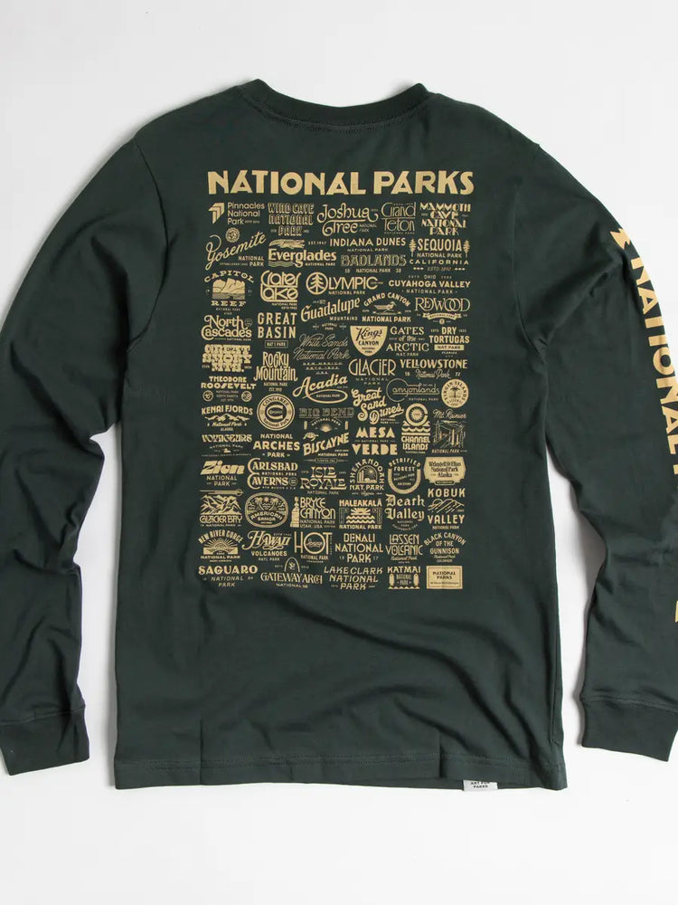 See America's National Parks Unisex Long Sleeve Tee - Dark Pine