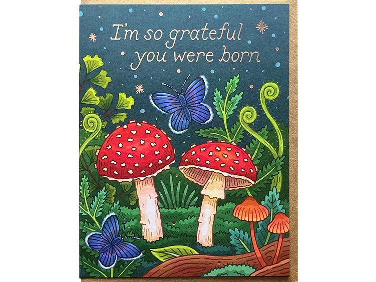 Mushrooms Birthday Card