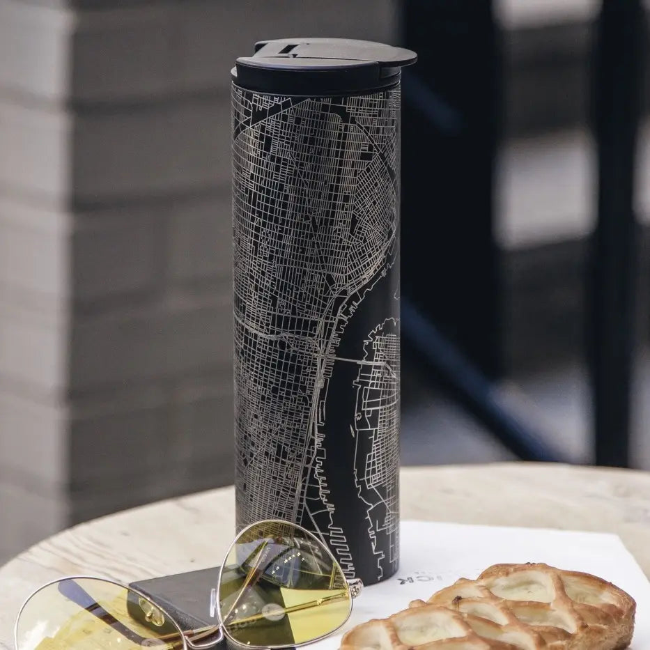 Richmond Va Map Tumbler in Matte Black