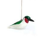 Ruby-Throated Hummingbird Wood Bird Ornament