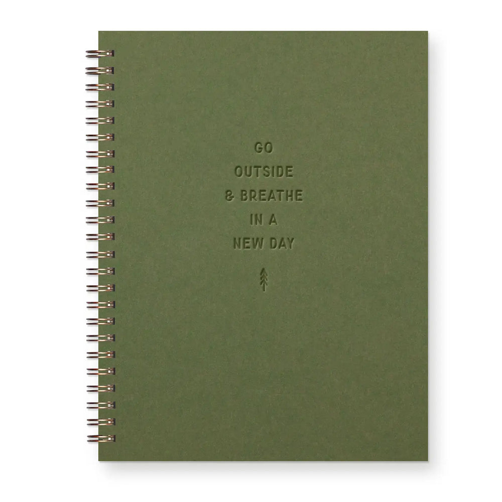 Breathe in A New Day Journal: Lined Notebook