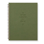 Breathe in A New Day Journal: Lined Notebook