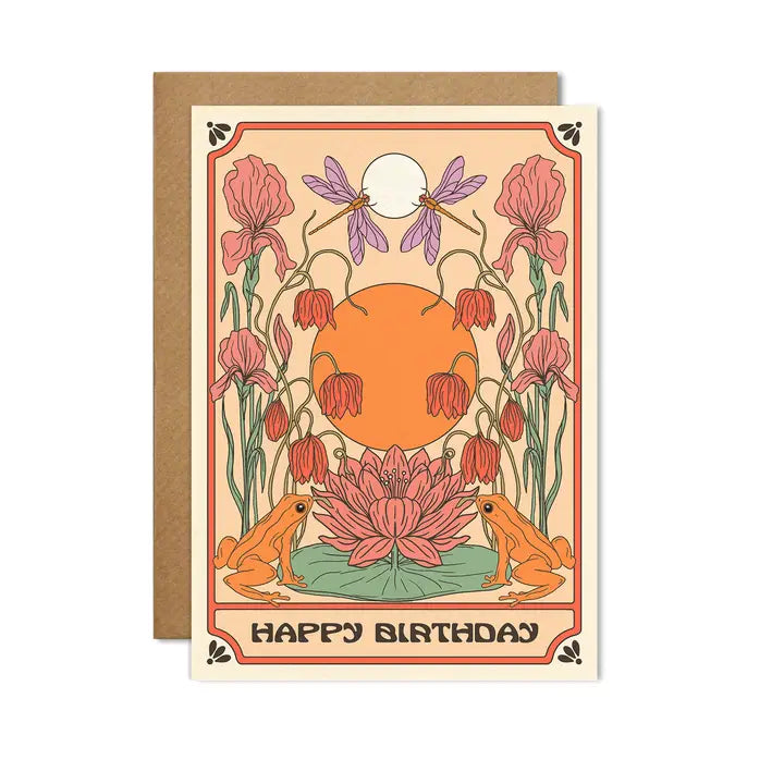 Frogs Happy Birthday Card