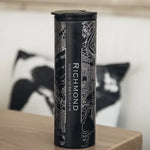 Richmond Va Map Tumbler in Matte Black