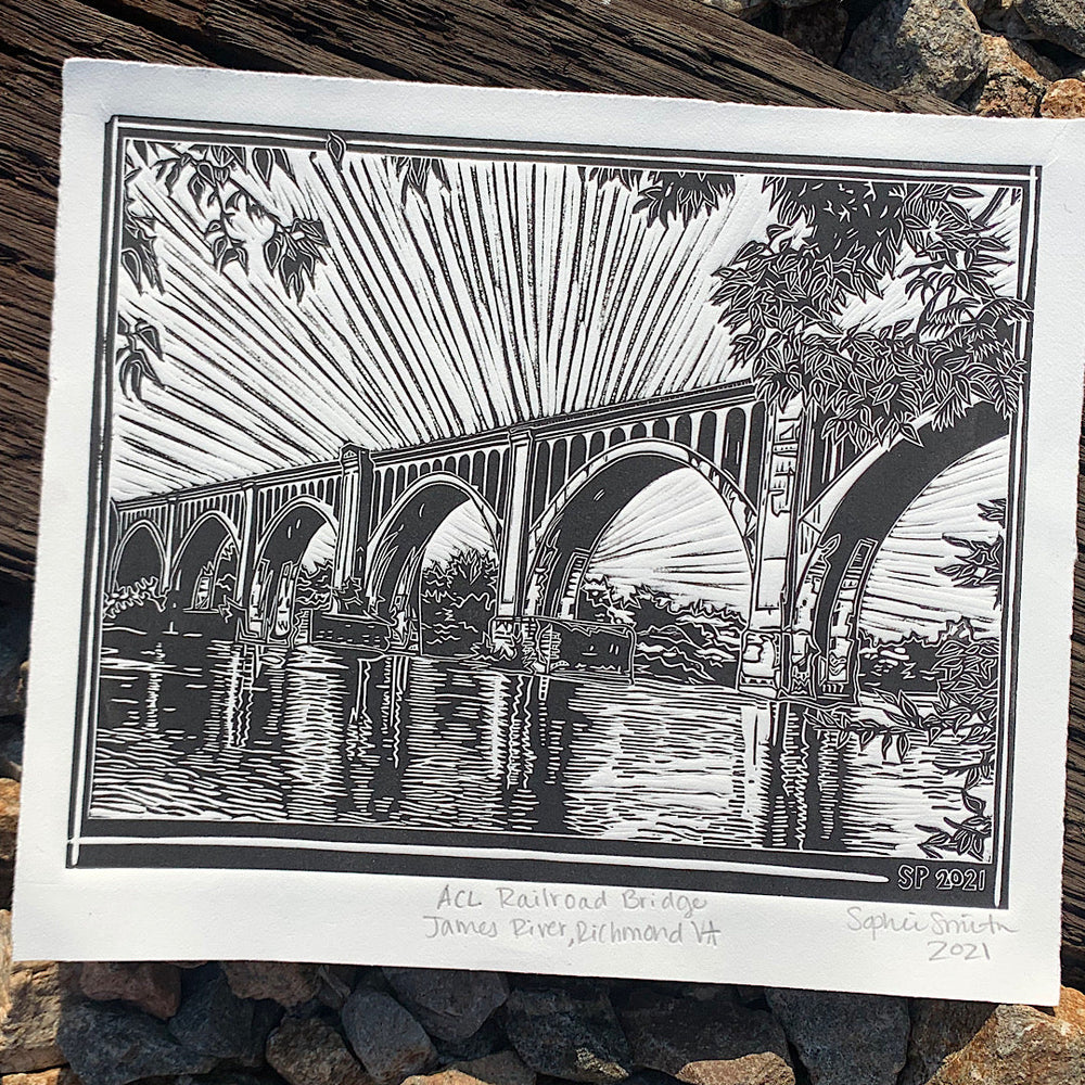 James River Railroad Bridge Digital Print