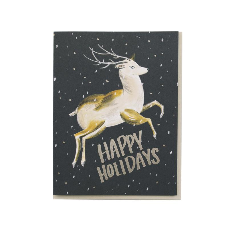 Flying Reindeer Card