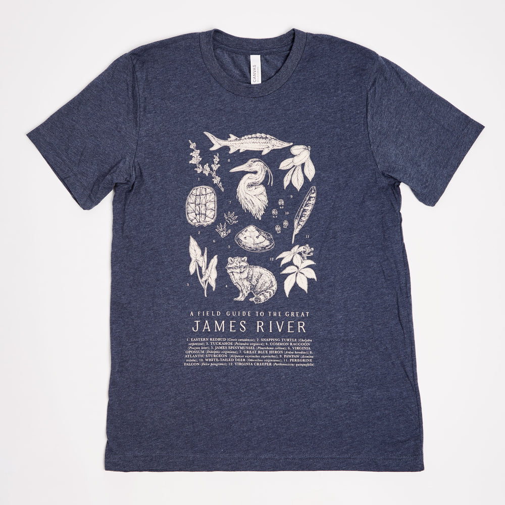 James River Field Guide T-shirt - Navy