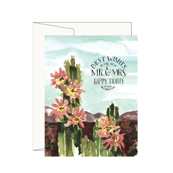 Cactus Mr. & Mrs. Greeting Card